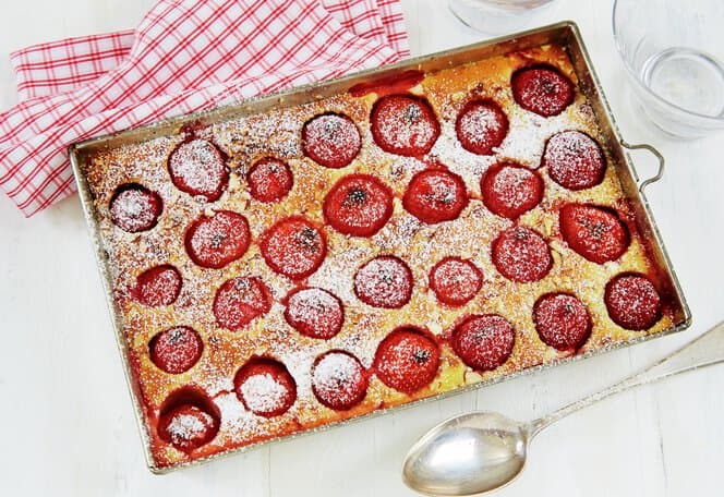 Clafoutis med jordbær