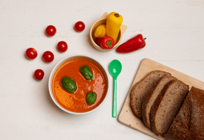 Tomatsuppe med røde linser