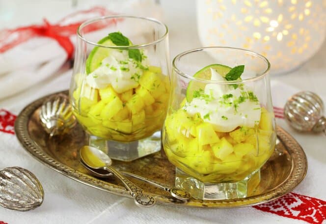 Limemarinert ananas