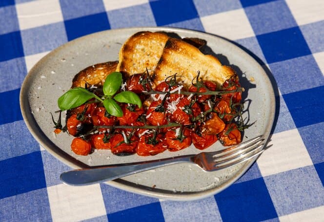 Grillede småtomater