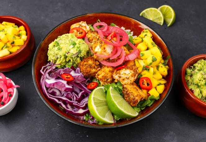 Tacobowl med torsk