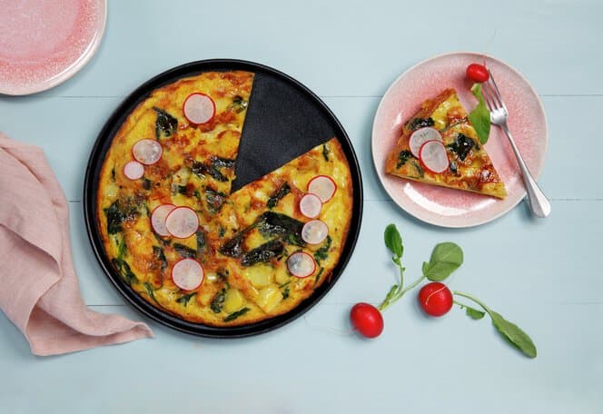 Spansk tortilla med spinat