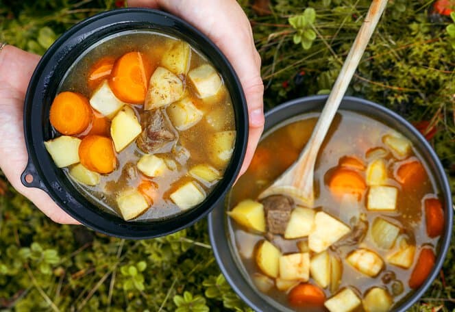 One-pot grønnsakssuppe på primus