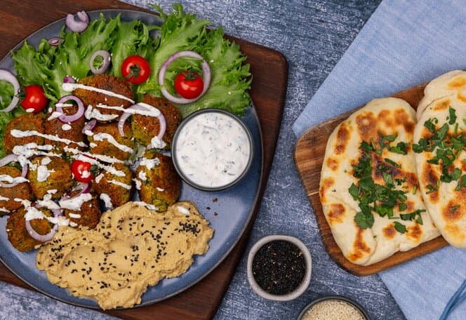 Falafel med mynteyoghurt
