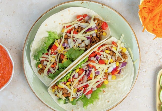 Taco med skjulte grønnsaker
