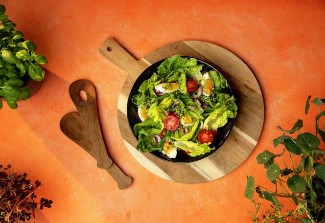 Hjertesalat med eggebåter
