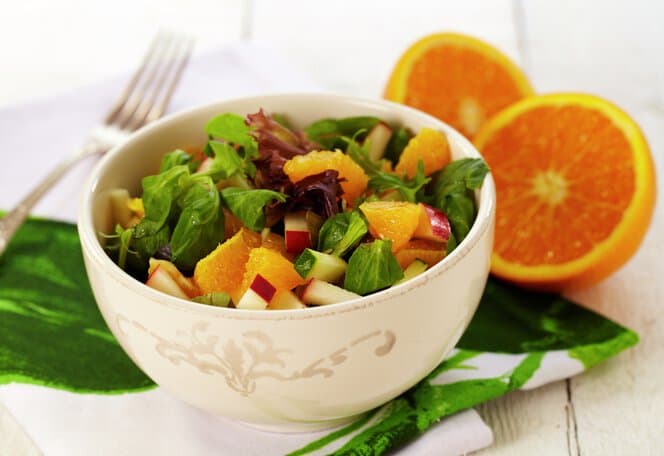 Vintersalat med appelsin og squash