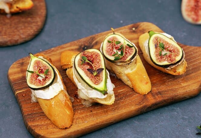 Crostini med fiken og chevre