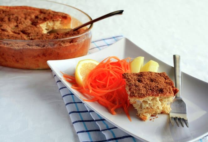 Fiskegrateng med potetmos, fennikel og purre