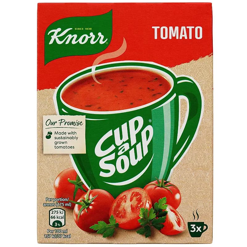 Cup a soup 3-pk, Tomat, Knorr
