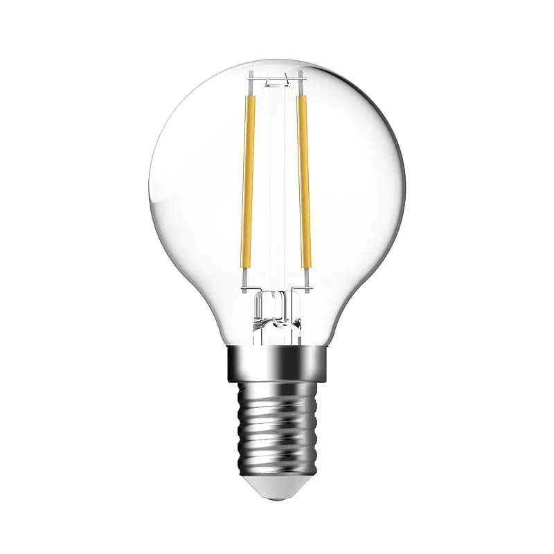 Lyspære LED 250 lm 3-pk globe klar E14 G45 E+
