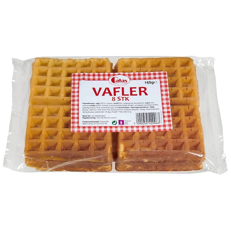 Vafler 8 stk 165 g