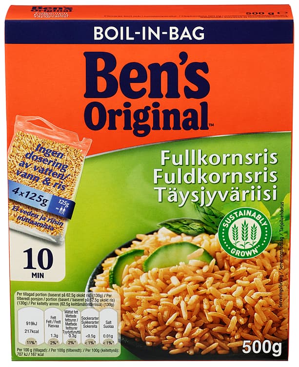 FULLKORNRIS Boil in bag 500g ben s original