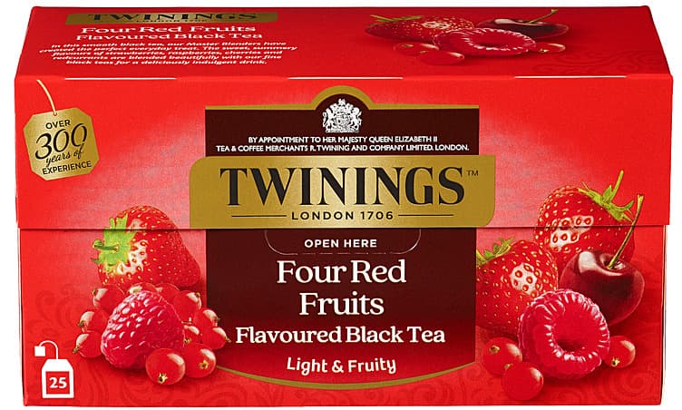FIRE RØDE FRUKTER 25 poser Twinings