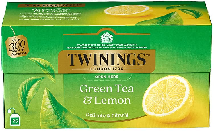 GRØNN TE SITRON 25 poser Twinings