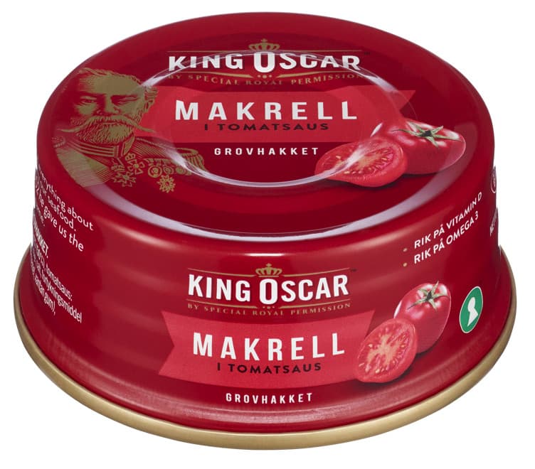 MAKRELL GROVREVET I TOMAT 100 g King Oscar