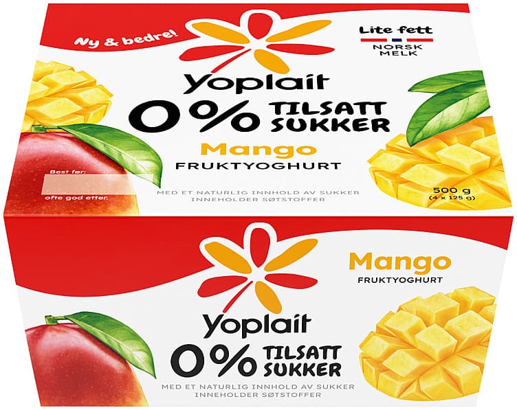 YOPLAIT DOUBLE 0% 125 g x 4 mango