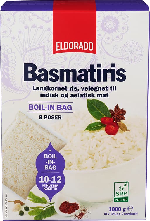 ELDORADO BASMATIRIS 1 kg boil in bag