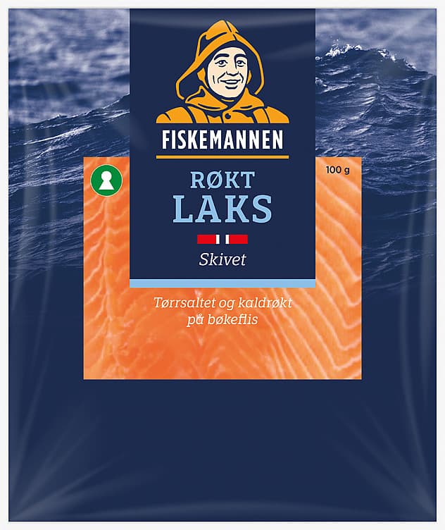 RØKT LAKS SKIVET 100 g Fiskemannen