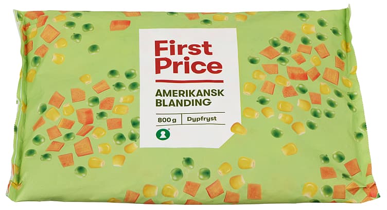 GRØNNSAKSBLANDING AMERIKANSK 800G FIRST PRICE
