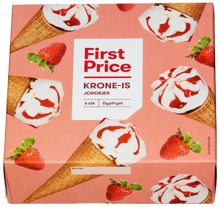 KRONE-IS JORDBÆR 6stk first price