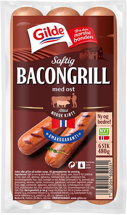 GILDE BACONGRILL M/OST 480 g