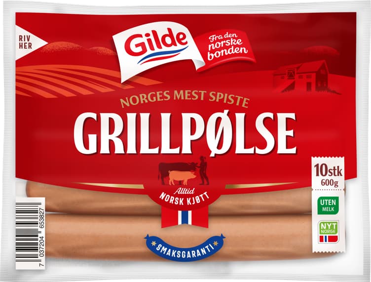 GILDE GRILLPØLSE 600 g