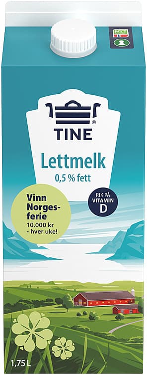 TINE LETTMELK 0.5% 1.75L