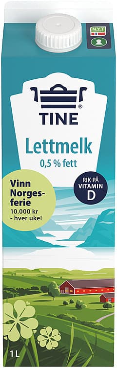 TINE LETTMELK 0.5% 1 Liter
