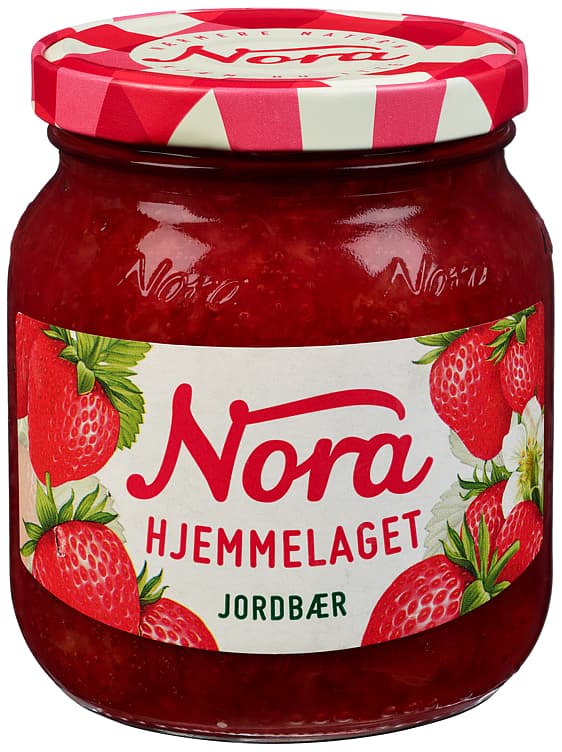 NORA JORDBÆRSYLTETØY 400 g hjemmelaget
