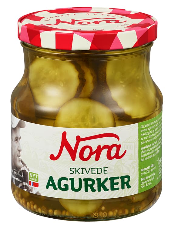 NORA AGURKER SKIVEDE 580 g