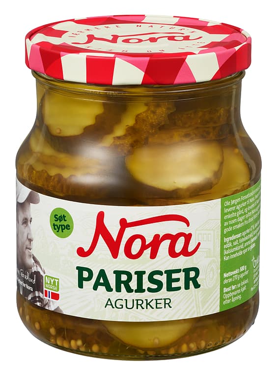 NORA PARISERAGURKER 580 g