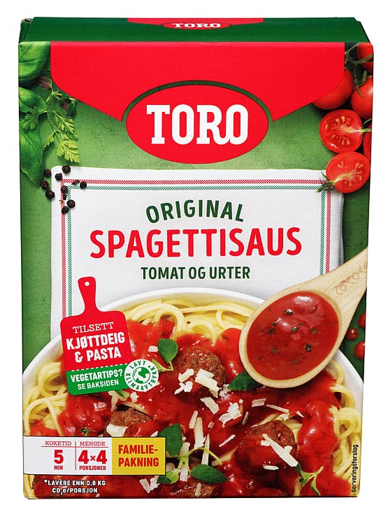 SPAGETTISAUS familiepk 4x53 g Toro