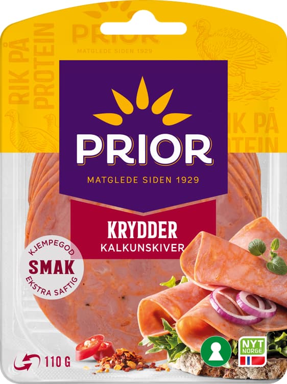PRIOR KALKUNSKIVER 110 g krydret