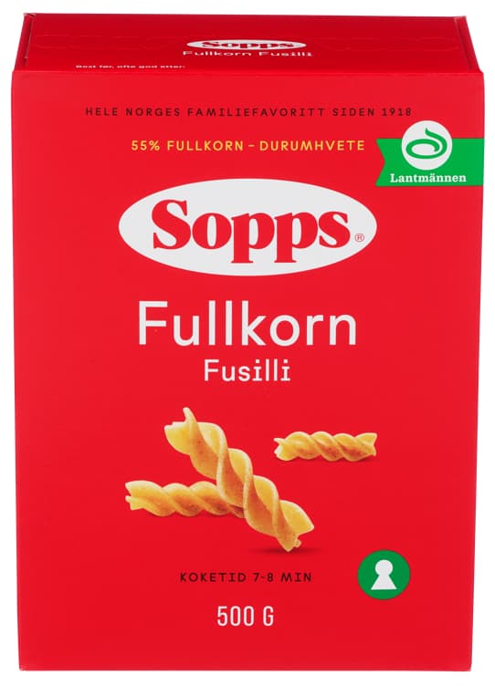 SOPPS FUSILLI FULLKORN 500 g