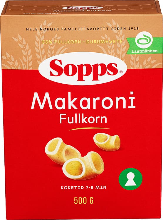 SOPPS MAKARONI FULLKORN 500 g