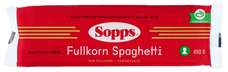 SOPPS SPAGHETTI FULLKORN 450 g