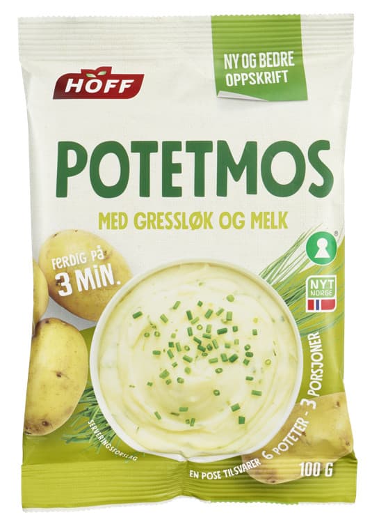 POTETMOS GRESSLØK/MELK 100 g Hoff