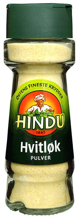 HVITLØKPULVER GLASS Glass hindu