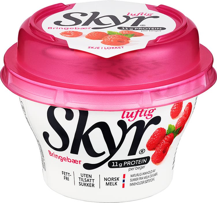 SKYR LUFTIG 130 g bringebær