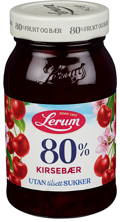 KIRSEBÆRSYLTETØY 340g lerum
