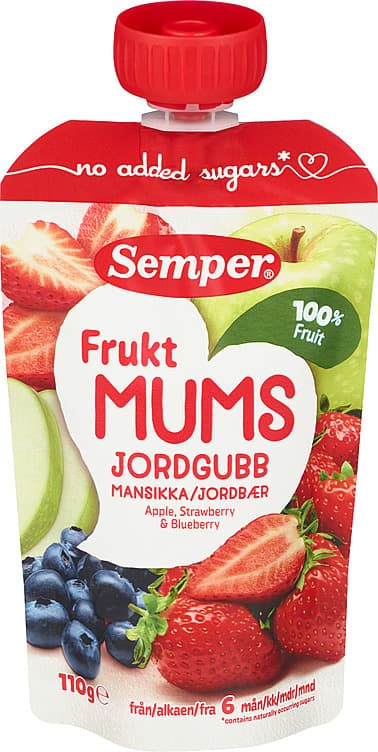 FRUKTMUMS JORDBÆR 110g semper