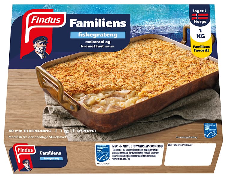 FINDUS FAMILIENS FISKEGRATENG 1000 g