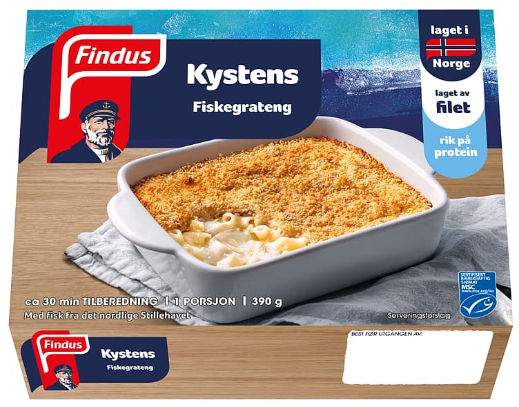 KYSTENS FISKEGRATENG 390 g Findus