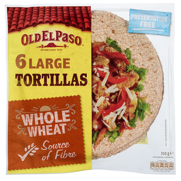 TORTILLAS FULLKORN 350 g Old el paso