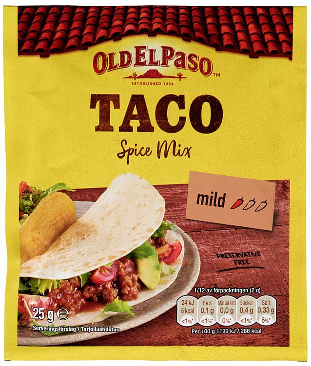 TACO SPICE MIX 25 g Old el paso