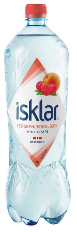 Isklar Sparkling Fersken&Bringebær 1,5l flaske