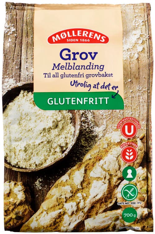 Melblanding Grov glutenfri 700g Møllerens