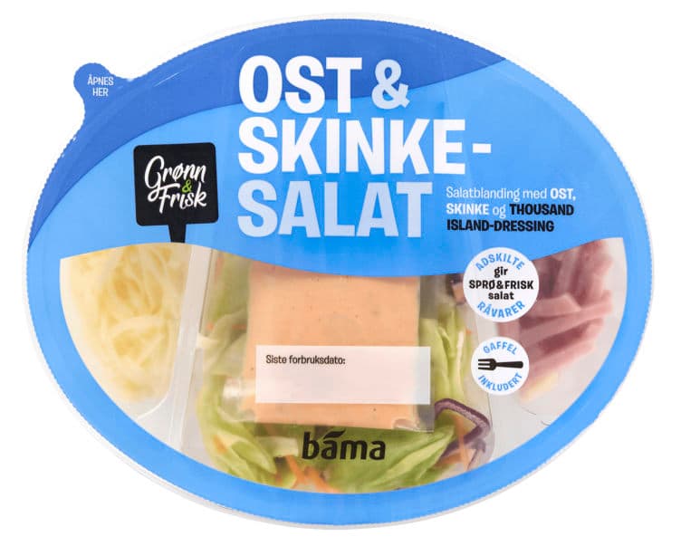 Ost og Skinkesalat 255g Grønn&Frisk