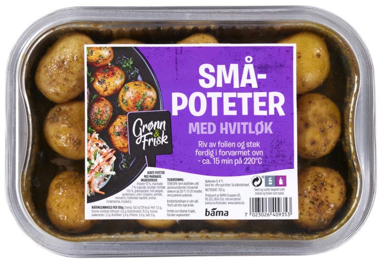 Småpoteter m/Hvitløk 350g Grønn&Frisk